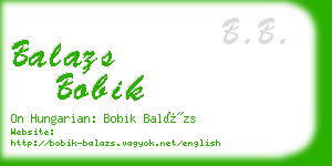 balazs bobik business card